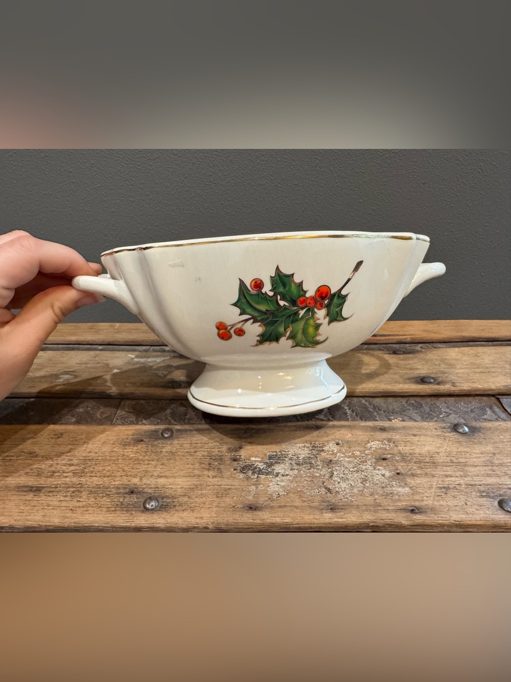 A Teleflora Gift Ceramic Bowl - Cream Finish